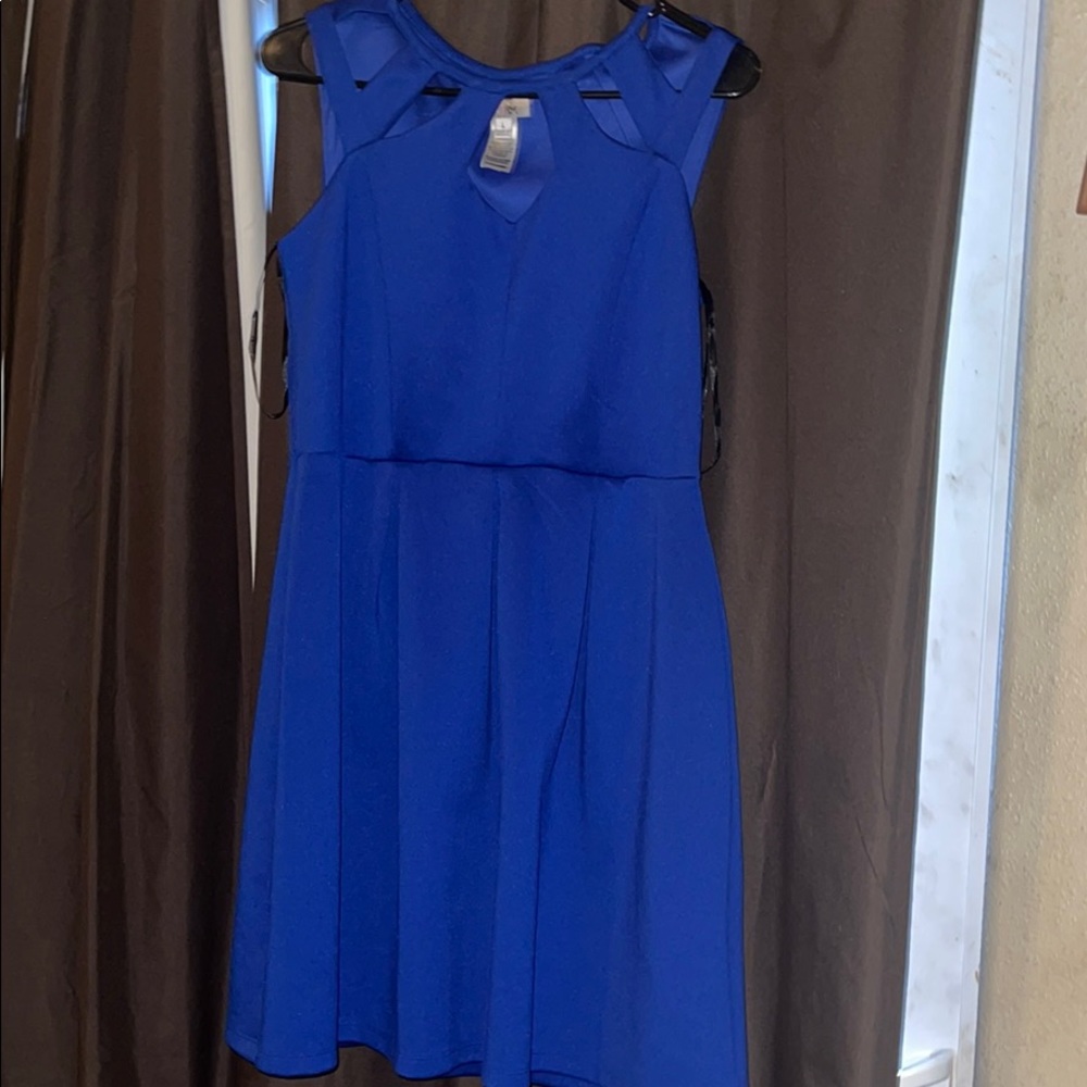 Women blue dress